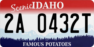 ID license plate 2A0432T