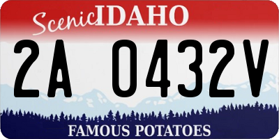 ID license plate 2A0432V