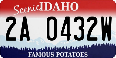 ID license plate 2A0432W