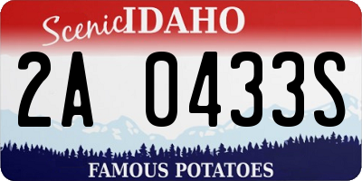 ID license plate 2A0433S
