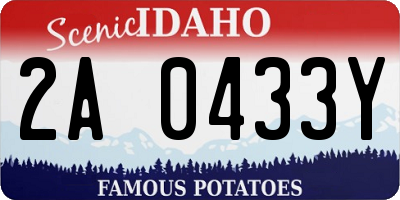 ID license plate 2A0433Y