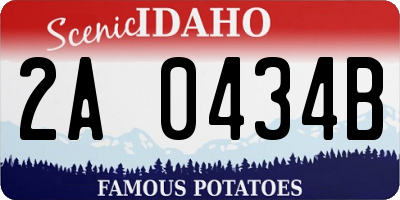 ID license plate 2A0434B