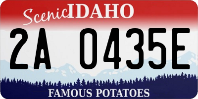 ID license plate 2A0435E
