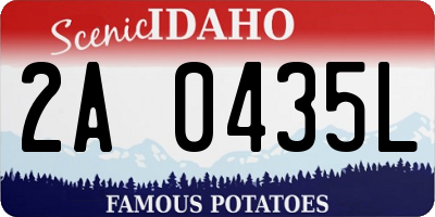 ID license plate 2A0435L