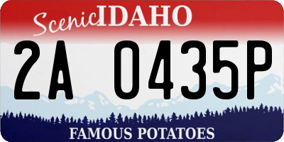 ID license plate 2A0435P