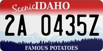 ID license plate 2A0435Z