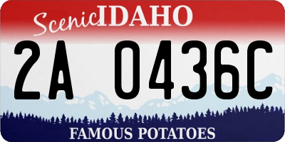 ID license plate 2A0436C