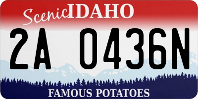 ID license plate 2A0436N
