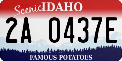 ID license plate 2A0437E