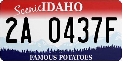 ID license plate 2A0437F