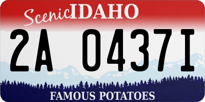 ID license plate 2A0437I