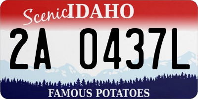 ID license plate 2A0437L