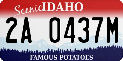 ID license plate 2A0437M