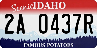 ID license plate 2A0437R