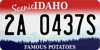 ID license plate 2A0437S