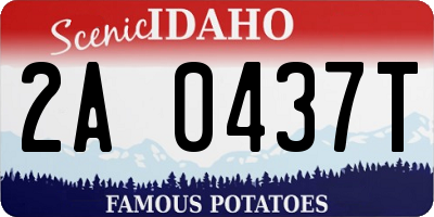ID license plate 2A0437T