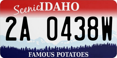 ID license plate 2A0438W