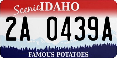 ID license plate 2A0439A