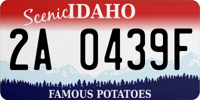 ID license plate 2A0439F