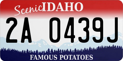 ID license plate 2A0439J