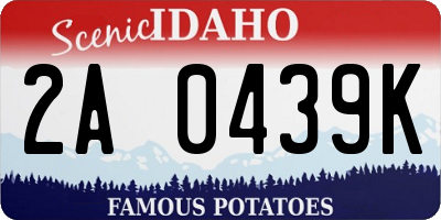 ID license plate 2A0439K