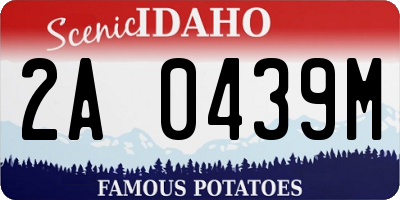 ID license plate 2A0439M