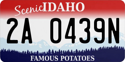 ID license plate 2A0439N