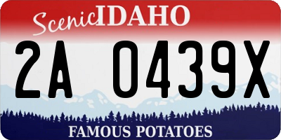 ID license plate 2A0439X