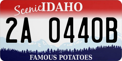 ID license plate 2A0440B
