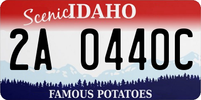 ID license plate 2A0440C