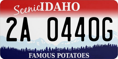 ID license plate 2A0440G