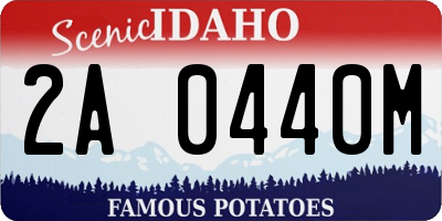 ID license plate 2A0440M