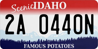 ID license plate 2A0440N