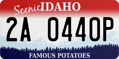 ID license plate 2A0440P
