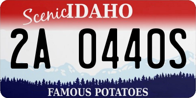 ID license plate 2A0440S