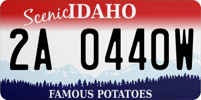 ID license plate 2A0440W