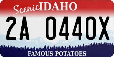 ID license plate 2A0440X