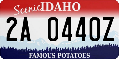 ID license plate 2A0440Z
