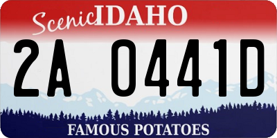 ID license plate 2A0441D
