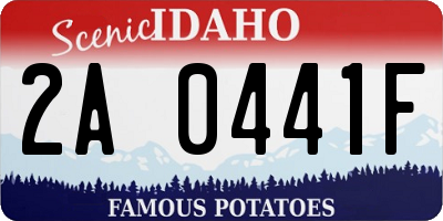 ID license plate 2A0441F
