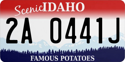 ID license plate 2A0441J