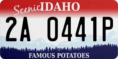 ID license plate 2A0441P