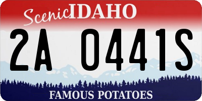 ID license plate 2A0441S