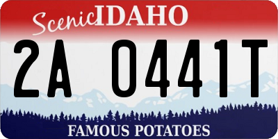 ID license plate 2A0441T
