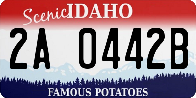 ID license plate 2A0442B