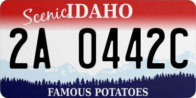 ID license plate 2A0442C
