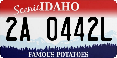 ID license plate 2A0442L