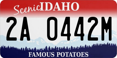 ID license plate 2A0442M