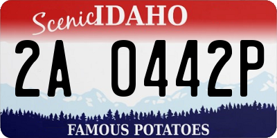 ID license plate 2A0442P
