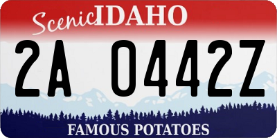 ID license plate 2A0442Z